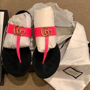 hot pink gucci sandals